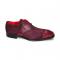 Fennix Italy "Landon" Burgundy Genuine Alligator / Italian Suede Leather Lace-Up Dress Shoes.